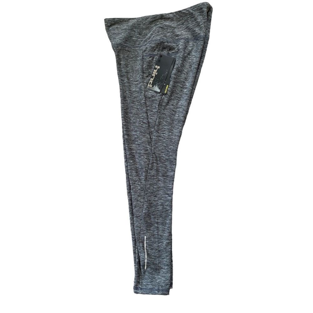 Hind athletic pants black & white marled women’s size large reflective NWT